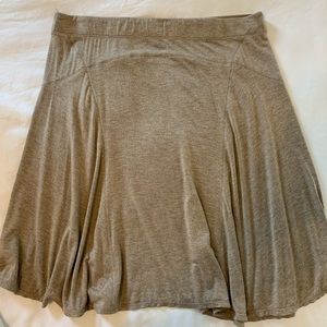 Tan flowy mini skirt